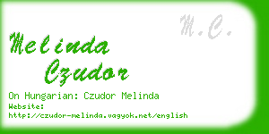 melinda czudor business card